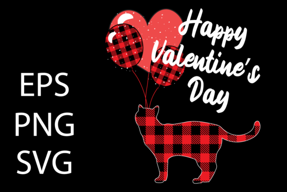 Buffalo Plaid Cat Valentine’s Day