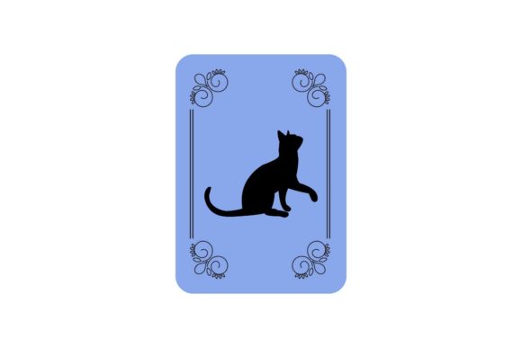 Cat Black Silhouette Card