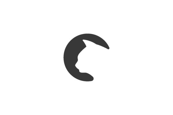 Cat Head Logo Vector Isolated