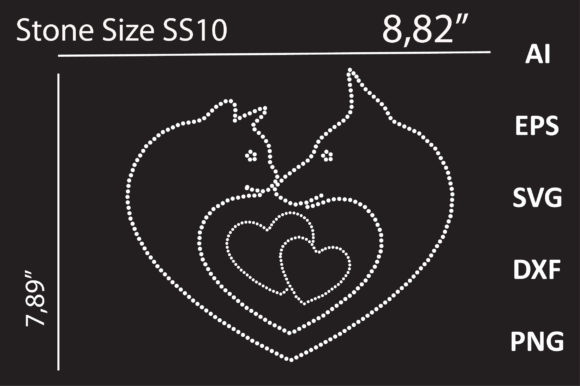 CAT RHINESTONE TEMPLATE DESIGN