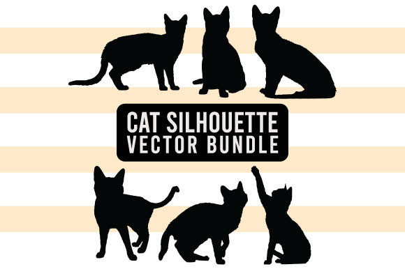 Cat Silhouette Vector Bundle