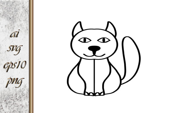 Doodle Cat Clipart Sketch Animal Vector