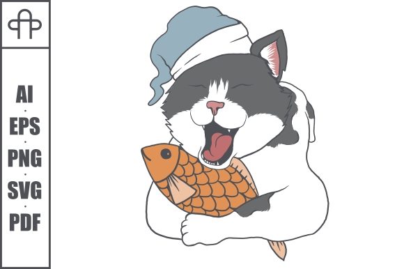 The Cat is Still Sleepy with the Fish